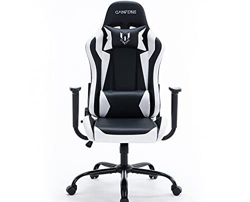 GAMFEINE Gaming Chair, High Back Computer Chair with Headrest and Lumbar Support, Adjustable Height Faux Leather Ergonomic Office Chair, Black…