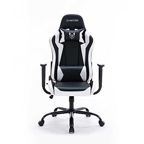 GAMFEINE Gaming Chair, High Back Computer Chair with Headrest and Lumbar Support, Adjustable Height Faux Leather Ergonomic Office Chair, Black…