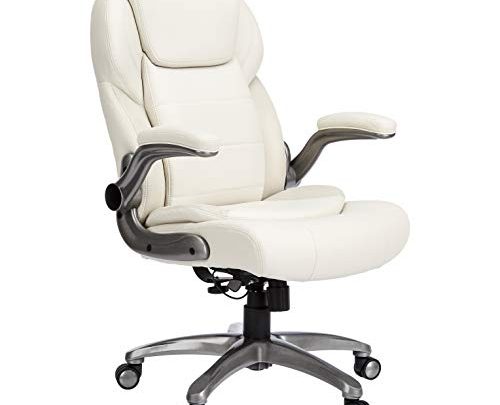 AmazonCommercial Licensing Ergonomic Active Lumbar Office Chair, High Back, Cream