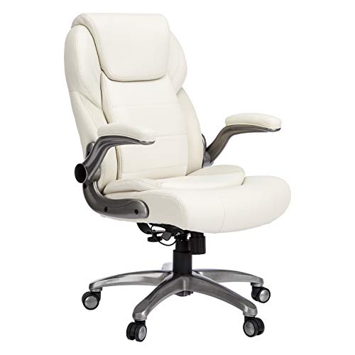 AmazonCommercial Licensing Ergonomic Active Lumbar Office Chair, High Back, Cream