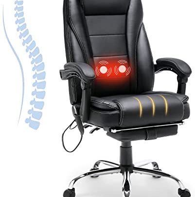 HOMREST Executive Office Chair, Ergonomic High Back Cushion Lumbar Back Support, Computer Desk Chair, Reclining Office Chair with Foot Rest,…