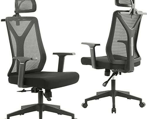 FENICHI Office Chair Ergonomic Home Office Desk Chairs,Adjustable Height Big and Tall Mesh Computer Chair,Reclining Chair,Comfortable and Ergonomic Gaming Chair…