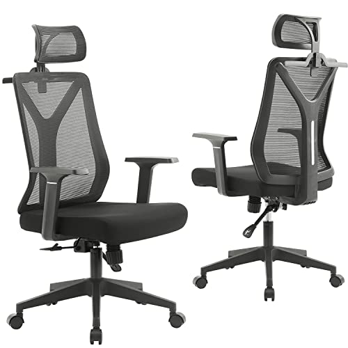 FENICHI Office Chair Ergonomic Home Office Desk Chairs,Adjustable Height Big and Tall Mesh Computer Chair,Reclining Chair,Comfortable and Ergonomic Gaming Chair…