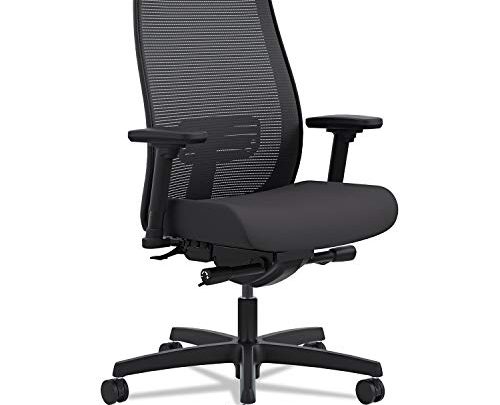HON Endorse Mid-Back Task Chair – Mesh Back Computer Chair for Office Desk, Black (HLWM)