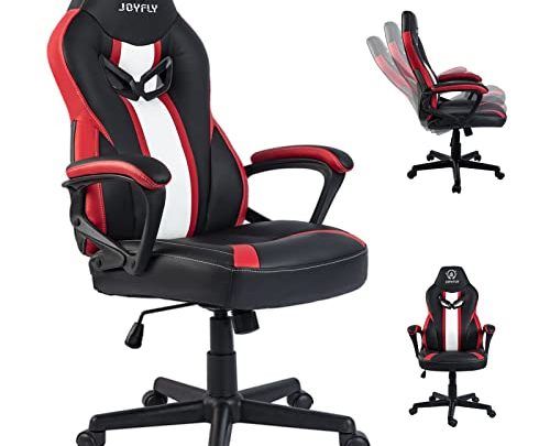 Gamer Chair Gaming Chair, JOYFLY Gaming Chairs for Adults, Ergonomic PC Chair with Lumbar Support(Black-Red)