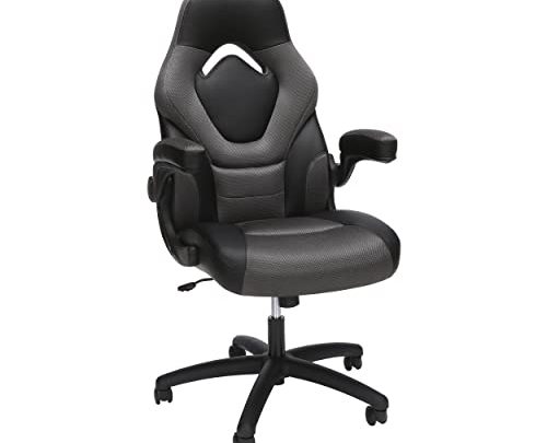 OFM Essentials Collection Racing Style Gaming Chair, High Back, Gray