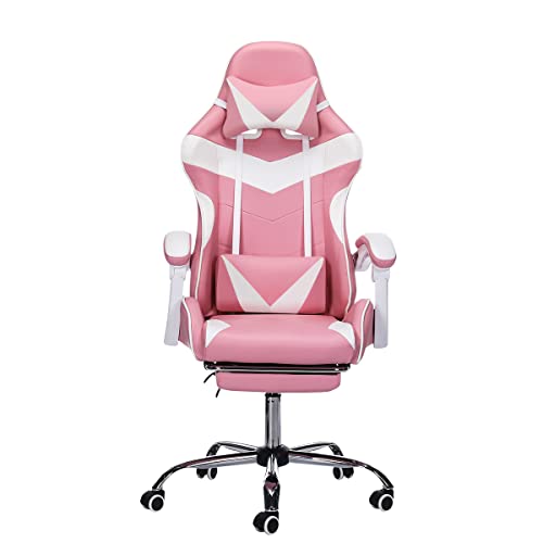 VANSPACE Gaming Chair with Footrest Computer Office Chair with Adjustale Lumbar Support and Headrest Video Game Chair with Linckage Armrest…