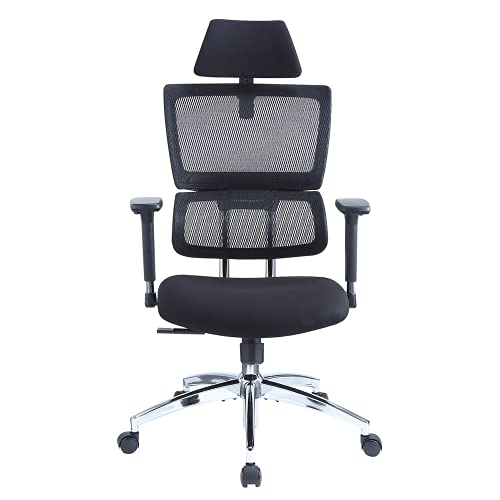 Ticova Ergonomic Office Chair – High Back Desk Chair with Elastic Lumbar Support & 3D Metal Armrest – 130°Reclining &…