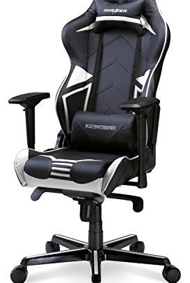 DXRacer OH/RV131 Ergonomic Home Office Armchair Comfortable Desk Recliner High Backrest Computer Seat | Height Swivel, 4D Armrest, Pro Vinyl…