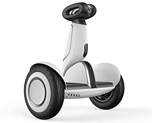 Segway Ninebot S-Plus Smart Self-Balancing Electric Scooter with Intelligent Lighting and Battery System, Remote Control and Auto-Following Mode, White
