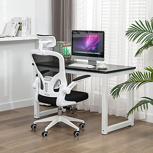 ALEAVIC Ergonomic Office Chair, White Office Chair, High Back Office Chair, Breathable Mesh Chair with Adjustable Lumbar Support, Headrest and…