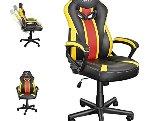 Game Chair JOYFLY Silla Gamer Gaming Chairs Ergonomic Racing Style Game Chair PC Chair with Lumbar Support（Black-Yellow）