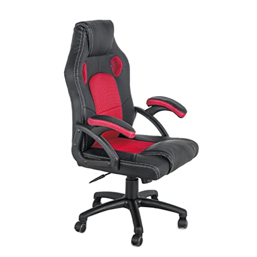 Comfty CFTYGC135 Chairs, Multicolor, Black/Red