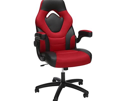 OFM Racing Style Gaming Chair, High Back, Red