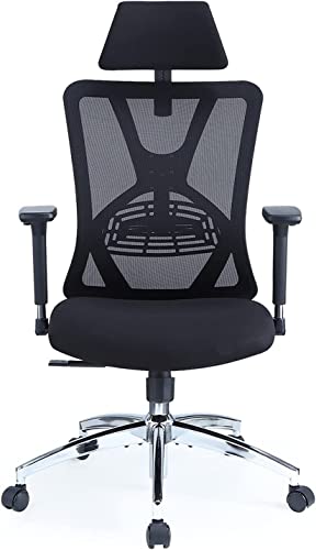 Ergonomic Office Chair – High Back Desk Chair with Adjustable Lumbar Support, Headrest & 3D Metal Armrest – 130° Rocking…