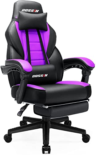 Gaming Chairs for Adults,Ergonomic Video Game Chairs with footrest,Big and Tall Gaming Chair 400lb Weight Capacity, Racing Style Gaming Computer…