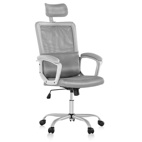 Ergonomic High Back Office Chair – Breathable Mesh Office Chair with Adjustable Headrest and Lumbar Support, Executive Chair with Padded…
