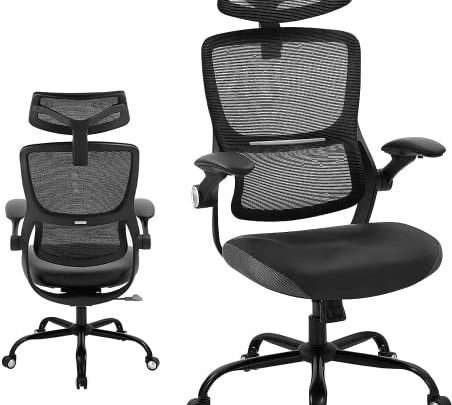 Ergonomic Office Chair, Desk Chair with Lumbar Support, Thick Cushion Breathable Mesh Computer Chair,High Back Desk Chair with 3D Armrests…