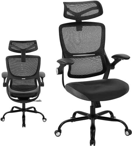 Ergonomic Office Chair, Desk Chair with Lumbar Support, Thick Cushion Breathable Mesh Computer Chair,High Back Desk Chair with 3D Armrests…