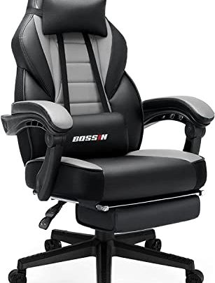 Gaming Chairs with footrest,Ergonomic Video Game Chairs for Adults,Big and Tall Gaming Chair 400lb Weight Capacity, Racing Style Gaming Computer…