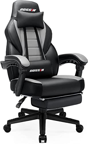Gaming Chairs with footrest,Ergonomic Video Game Chairs for Adults,Big and Tall Gaming Chair 400lb Weight Capacity, Racing Style Gaming Computer…