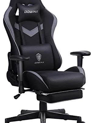 Gaming Chair Breathable Fabric Office Chair with Pocket Spring Cushion and Massage Lumbar Support, High Back Ergonomic Computer Chair Adjustable…