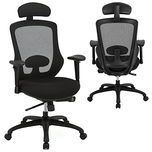Ergonomic Office Chair, Density Mesh Desk Chair, Task Chair with Headrest and 3D Armrests, Home Reclining Office Desk Chair with…