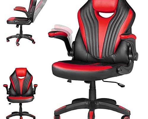 MUZII Gamer Chairs for Adults, Video Game Chairs, Swivel Computer Chair with Adjustable Height, Comfortable Office Desk Chair with Wheels,…