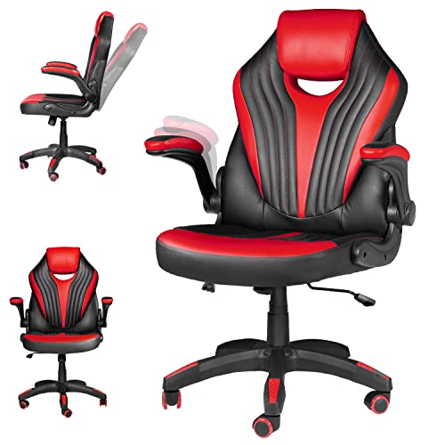 MUZII Gamer Chairs for Adults, Video Game Chairs, Swivel Computer Chair with Adjustable Height, Comfortable Office Desk Chair with Wheels,…