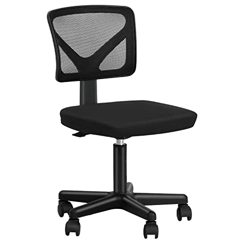 Office Chair Ergonomic Desk Chair, Armless Mesh Computer Chair with Lumbar Support Swivel Rolling Executive Adjustable Task Chair for Back…