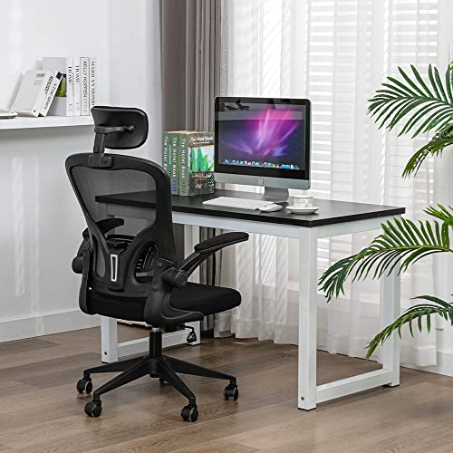 ALEAVIC Ergonomic Office Chair, High Back Office Chair, Breathable Mesh Chair with Adjustable Lumbar Support, Headrest and Flip-up Armrests, Swivel…