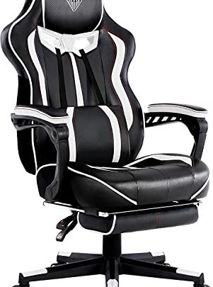 Gaming Chair with Footrest, Reclining Computer Gaming Chair with Massage, Gamer Chair Big and Tall, Game Chair for Adults, Ergonomic…