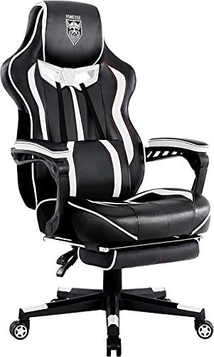 Gaming Chair with Footrest, Reclining Computer Gaming Chair with Massage, Gamer Chair Big and Tall, Game Chair for Adults, Ergonomic…
