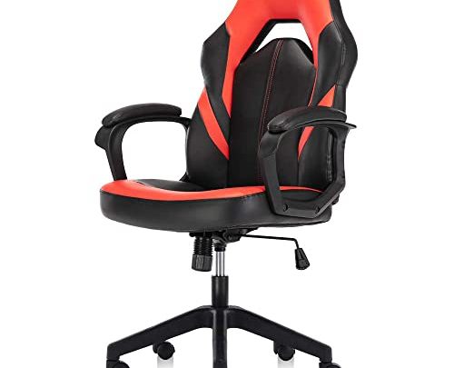 Ergonomic Computer Gaming Chair – PU Leather Desk Chair with Lumbar Support, Swivel Office Chair Executive Chair with Padded Armrest…