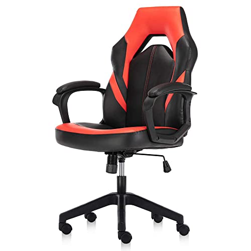 Ergonomic Computer Gaming Chair – PU Leather Desk Chair with Lumbar Support, Swivel Office Chair Executive Chair with Padded Armrest…