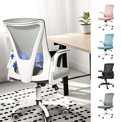 MUZII Task Chair with Arms, Ergonomic Mesh Office Chair, Computer Desk Chair Swivel Office Chair with Flip-up Arms and Adjustable…