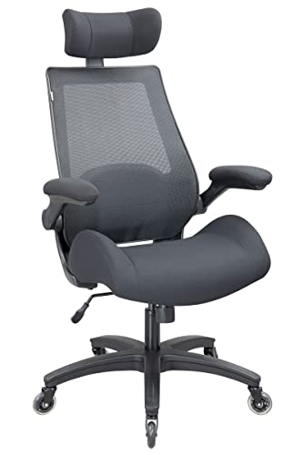 BOLISS Big and Tall Office Chair Ergonomic High Back Computer Desk Chairs with Height-Adjustable Headrest Built-in Lumbar Support Flipped Arms…