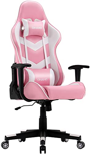 OHAHO Gaming Chair Racing Office Chair High Back Computer Desk Chair PU Leather Chair Ergonomic and Executive Swivel Chair with…