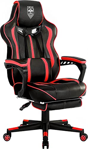 Reclining Gaming Chair with Footrest Gaming Computer Chair with Massage Recliner Computer Chair Big and Tall Gaming Desk Chair Racing…