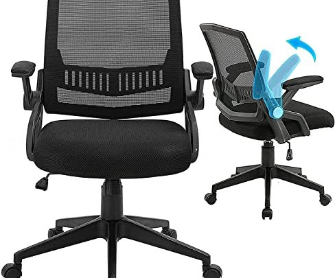 ANACCI Office Chair, Desk Chair with 5 Years Warranty, Mid-Back Computer Chair with Ergonomic Backrest & Soft Seat for Pain…