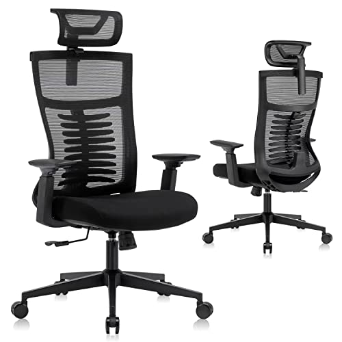 Ergonomic Office Chair, Desk Chair with Lumbar Support,Breathable Mesh High Back and Padded Seat Desk Chair