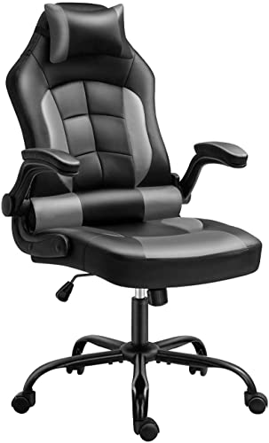 Gaming Chair, Ergonomic Computer Chair Reclining High Back Office Chair Height Adjustment Desk Chair with Armrests Headrest and Lumbar Support…