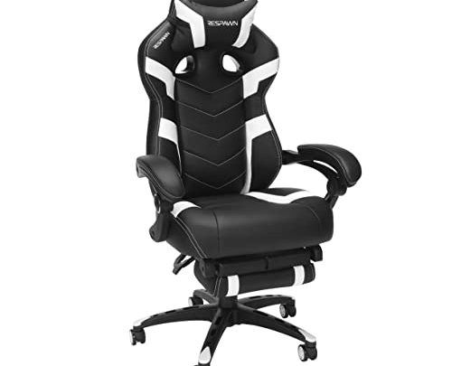 RESPAWN 110 Ergonomic Gaming Chair With Footrest Recliner – Racing Style High Back PC Computer Desk Office Chair – 360…