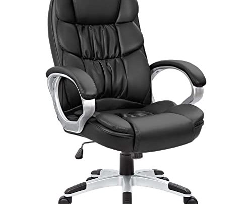 Homall Office Chair High Back Computer Chair Ergonomic Desk Chair, PU Leather Adjustable Height Modern Executive Swivel Task Chair with…
