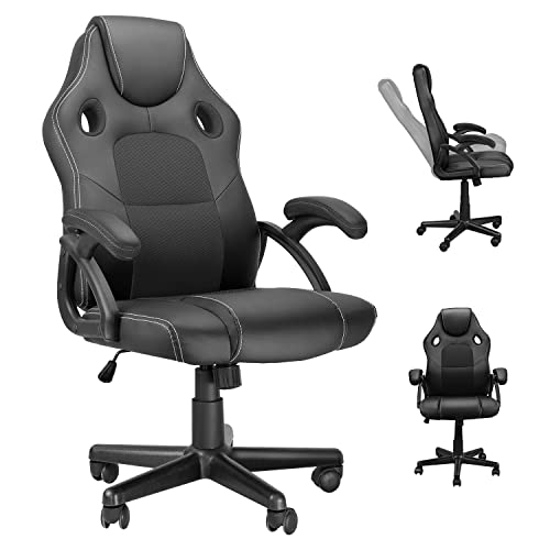 MUZII Gaming Computer Chair, Gaming Chair, Video Game Chairs with PU Leather and Adjustable Height, Racing Office Desk Chair with…