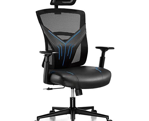 GTRACING Gaming Chair, Computer Chair with Mesh Back, Ergonomic Video Game Chair, Reclining Gaming Chair with 360° Swivel, Adjustable Headrest…