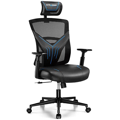 GTRACING Gaming Chair, Computer Chair with Mesh Back, Ergonomic Video Game Chair, Reclining Gaming Chair with 360° Swivel, Adjustable Headrest…