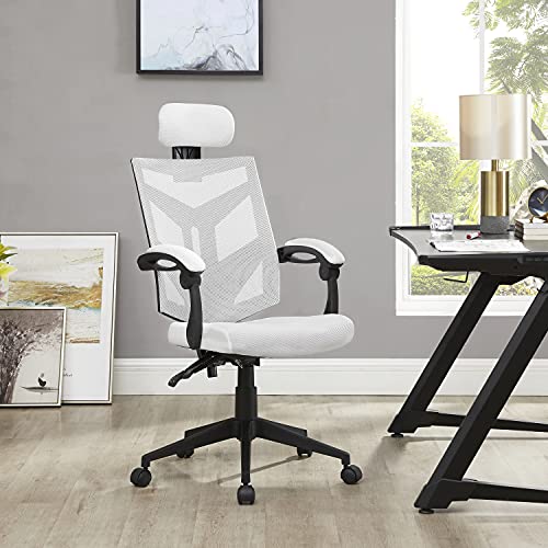 Naomi Home Ergonomic Office Chair Adjustable Conference Room Chairs with Wheels, Headrest, Lumbar Support, Flip-up Arms, Desk Chair High-Back Conference…