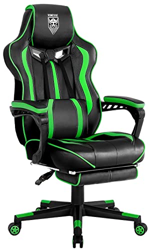 Vonesse Gaming Chair with Footrest Big and Tall Gamer Chair with Massage Reclining Computer Chair Big and Tall Gaming Chair…