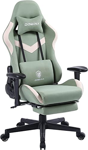 Dowinx Gaming Chair Breathable Fabric Office Chair with Pocket Spring Cushion and Massage Lumbar Support, High Back Ergonomic Computer Chair…